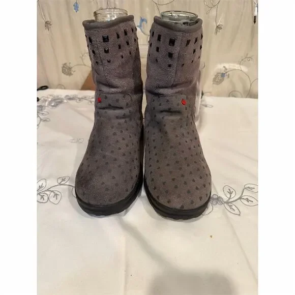 UGG Women's I Heart Rock 'n Roll Gray Polka Dot Booties Size 9 - Picture 5 of 9